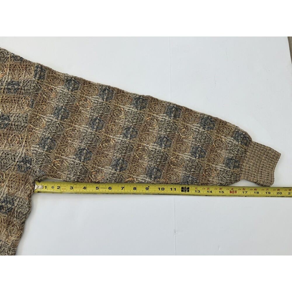 Vintage Mondo Di Marco Sweater Men's M/50 Made in Italy Sheer Knit Earthy Brown - Picture 12 of 12